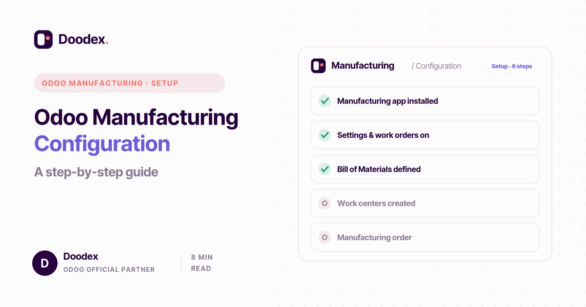 Configuration d'Odoo Manufacturing