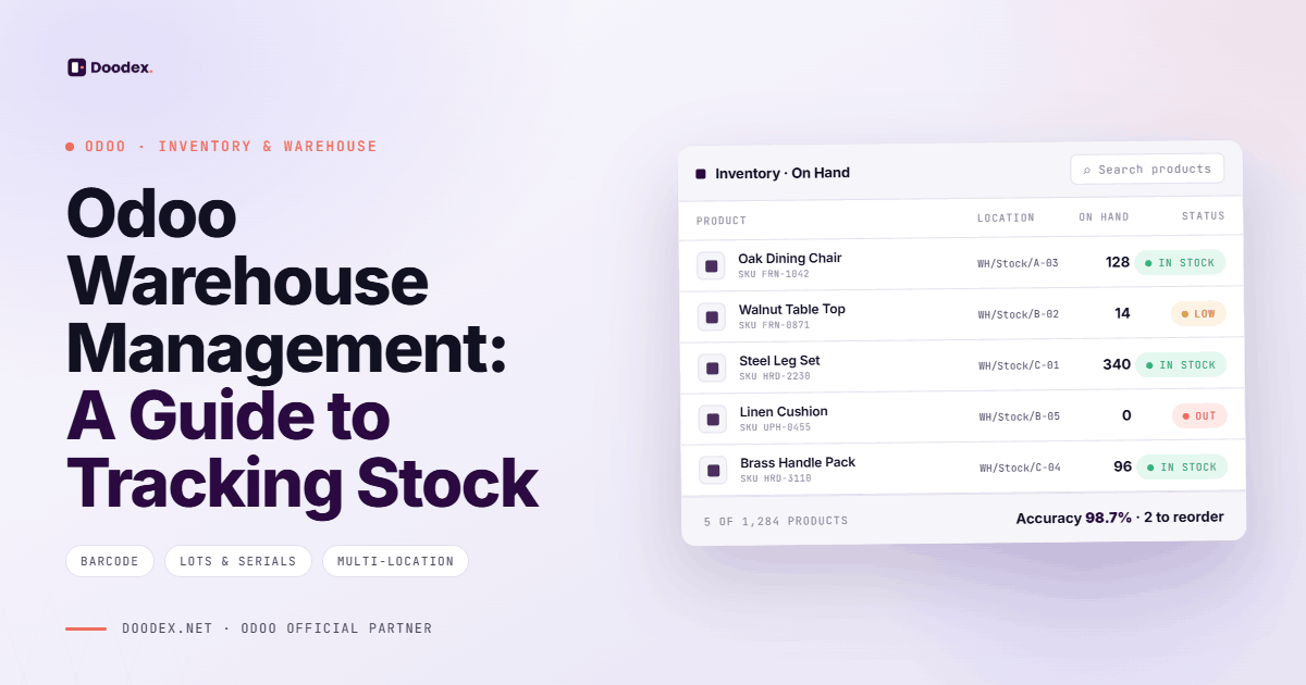 Gestion d'entrepôt Odoo: un guide pour suivre les stocks