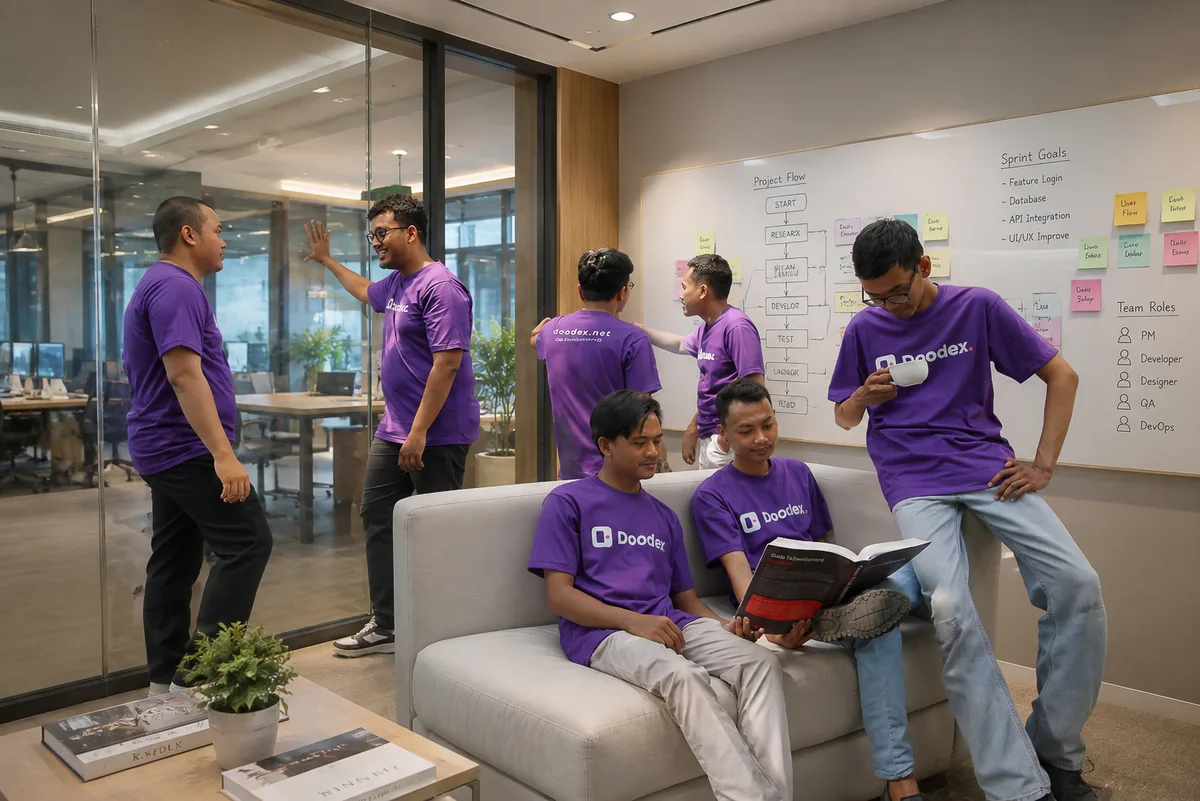 The Doodex team in a sprint planning session