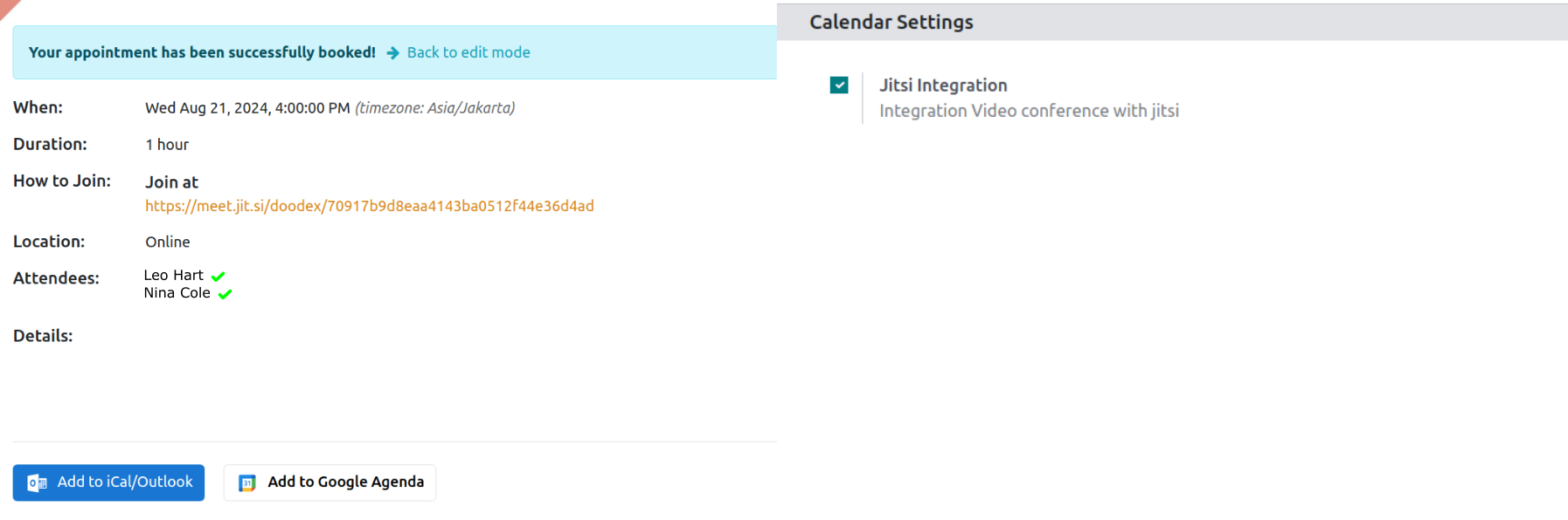 Integration with Jitsi API 
