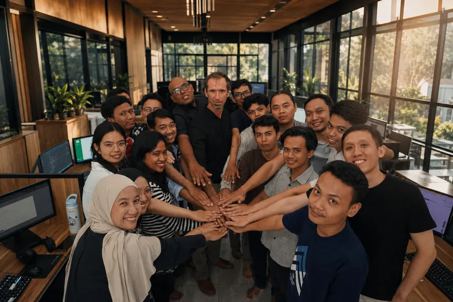Thirty people, one team — the Doodex Odoo team in Yogyakarta, Indonesia