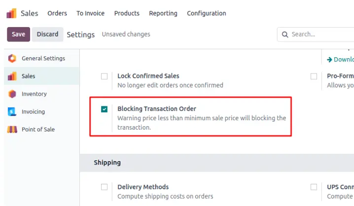 SALES ORDER CONFIG
