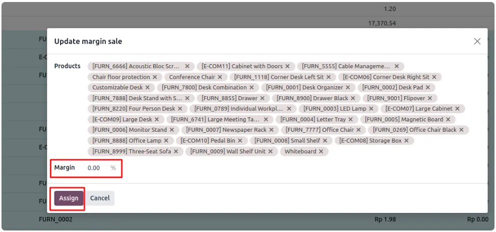 SETUP MARGIN BASE ON CATEGORY PRODUCT